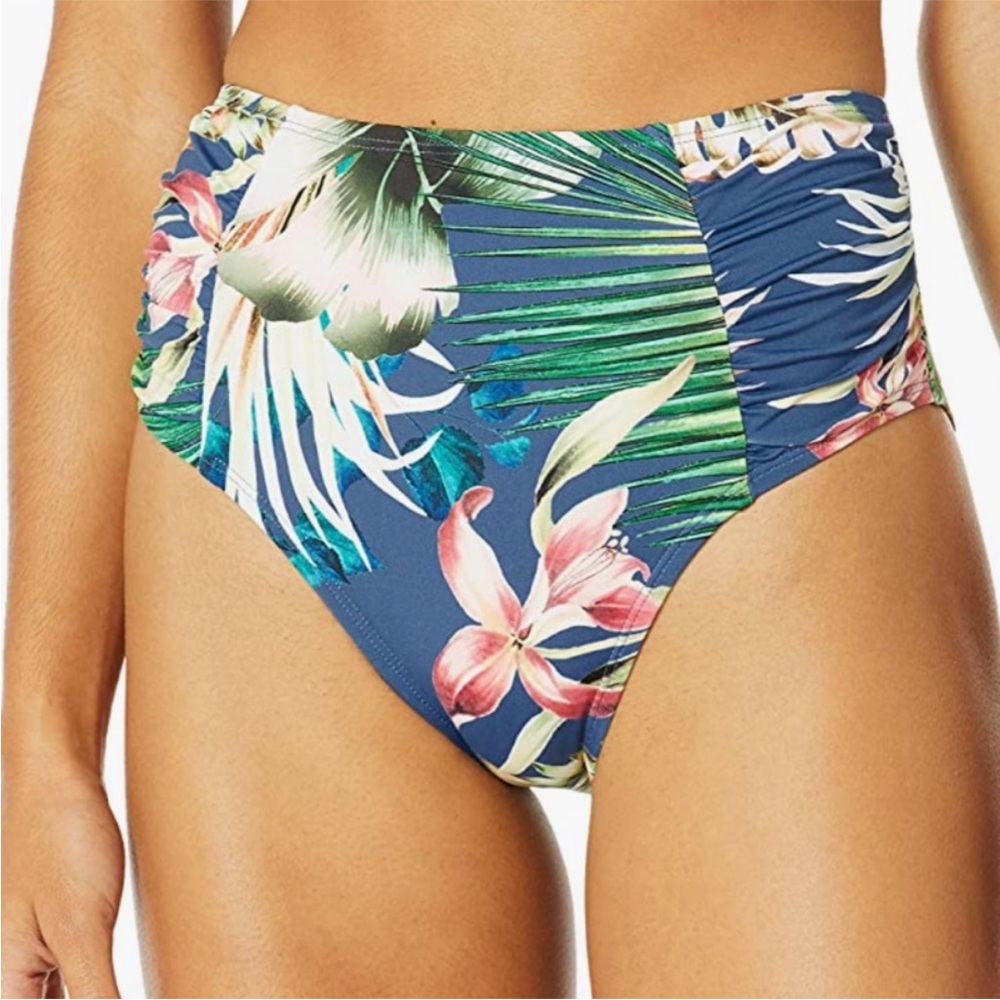 LA BLANCA Tropical Rain High Waisted Bikini Bottom